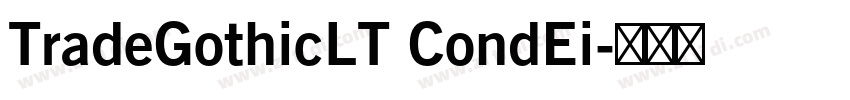 TradeGothicLT CondEi字体转换